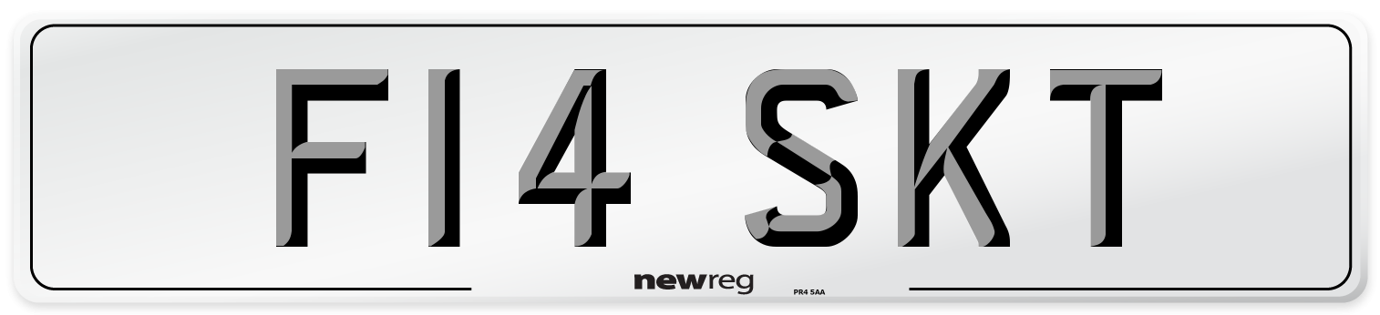 F14 SKT Number Plate from New Reg